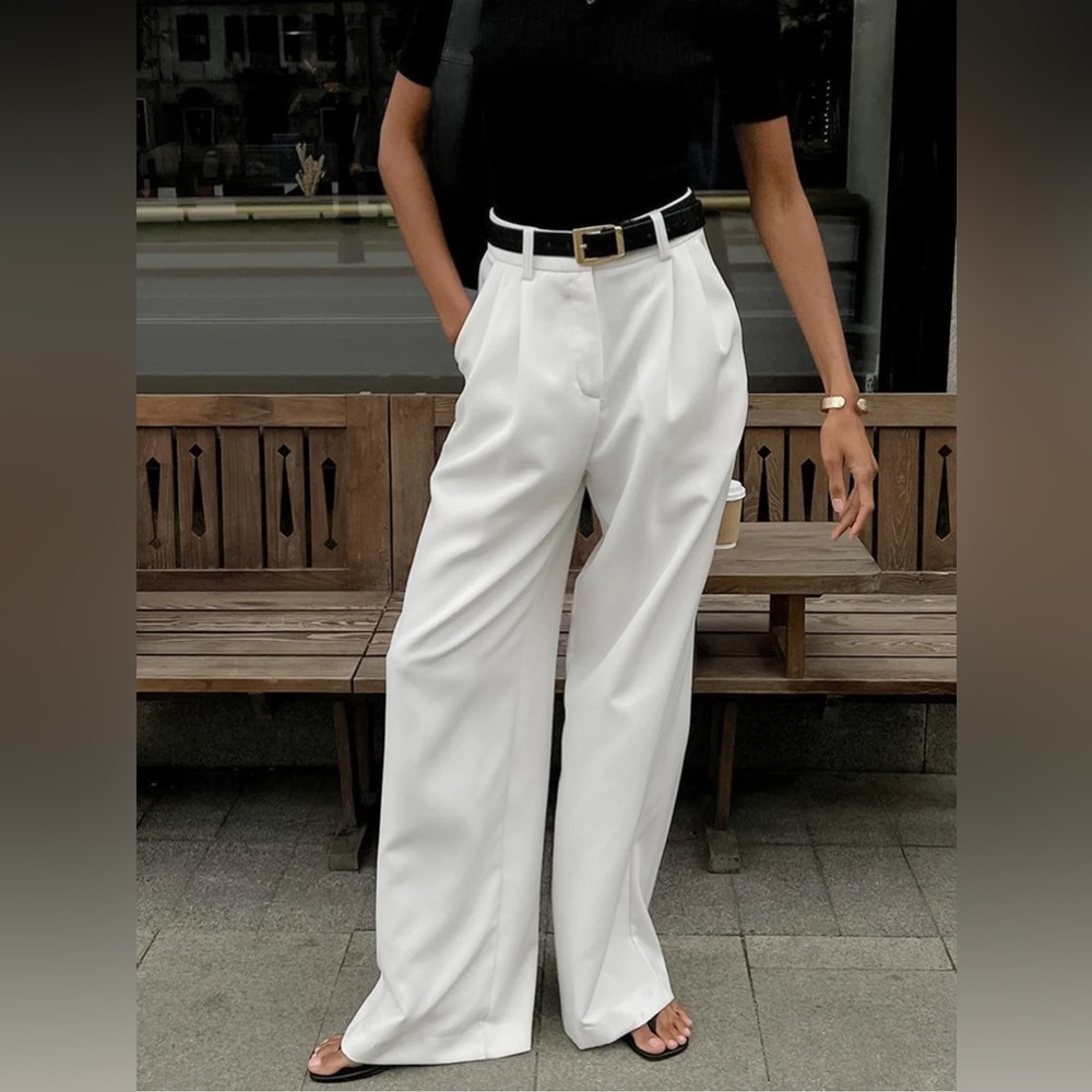 COMMENSE Solid Wide Leg Pants without belt - size XSmall